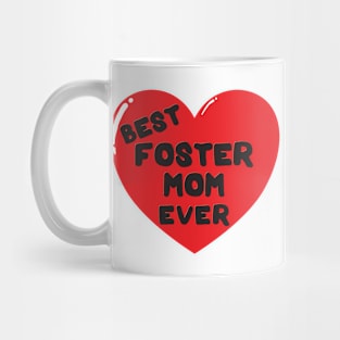 Best foster mom ever heart doodle hand drawn design Mug